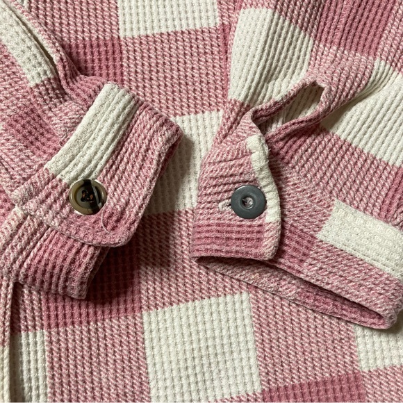 Vintage Carolina Colours gingham pattern waffle textured button up shirt - Picture 4 of 4